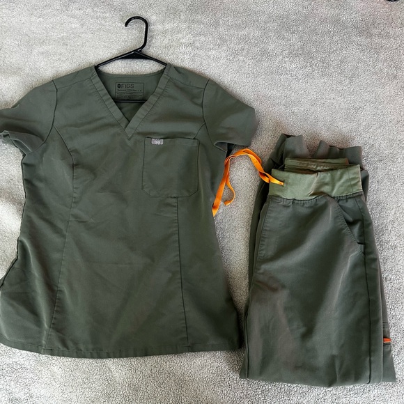 Figs Pants - Figs Olive Green Track Pants & Joggers